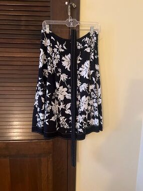 Vintage A-Line Black and White Skirt
